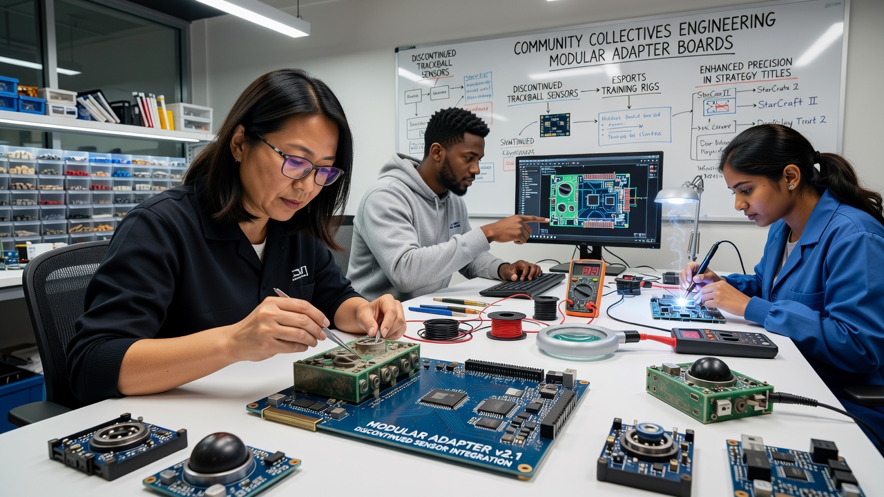Community Collectives Engineer Modular Adapter Boards to Integrate Discontinued Trackball Sensors into Esports Training Rigs