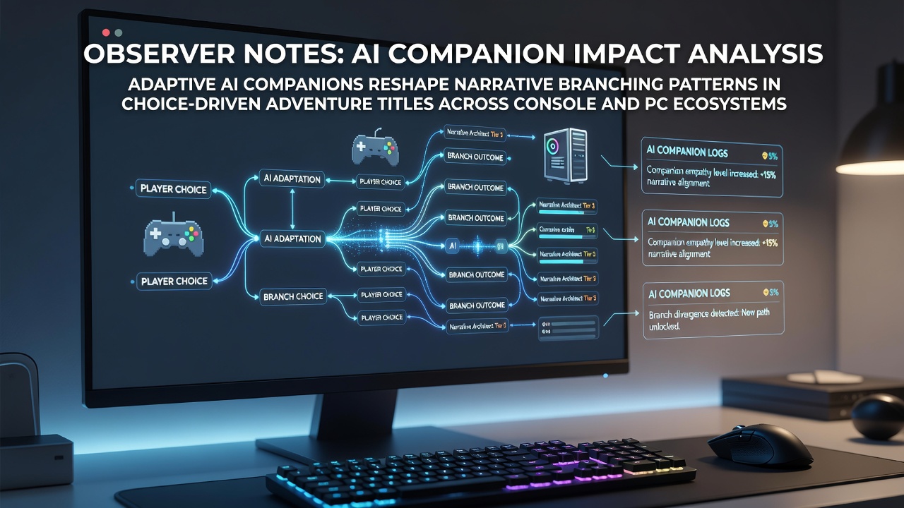 Observer Notes Reveal How Adaptive AI Companions Reshape Narrative Branching Patterns in Choice-Driven Adventure Titles Across Console and PC Ecosystems